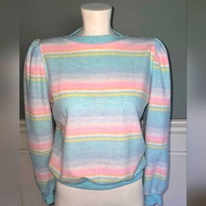 Vintage Topson Downs Pastel Striped Women's Sweater